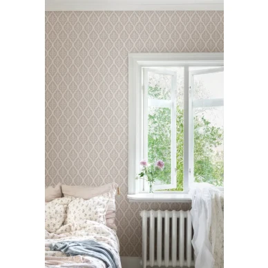 Lillie roosa vanhanaikainen ruututapetti Sandbergilta image