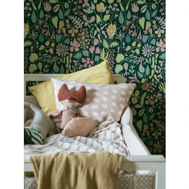 Stig Lindberg Herbarium vihrea kukkatapetti makuuhuoneeseen Borastapeter image