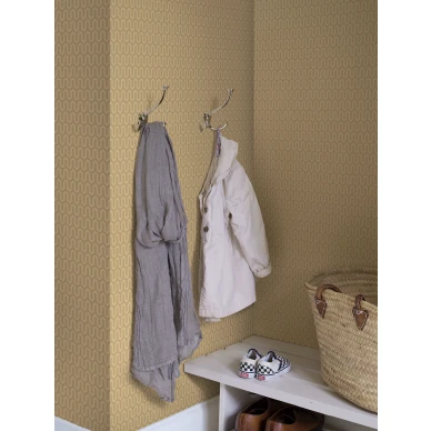 Arne Jacobsen Ypsilon keltainen klassinen graafinen tapetti Borastapeter image