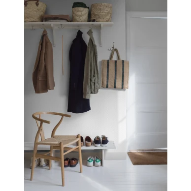 Arne Jacobsen Ypsilon valkoinen graafinen eteistapetti Borastapeter image