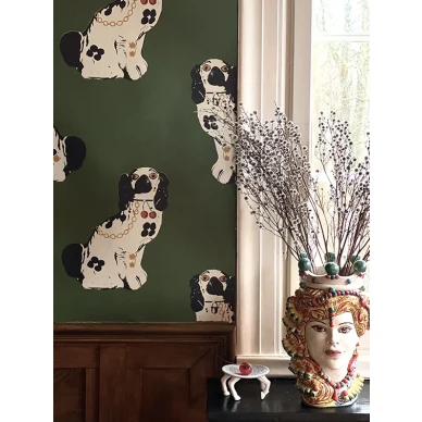 Gloria vihrea koiratapetti Ulricehamns tapetfabrik image