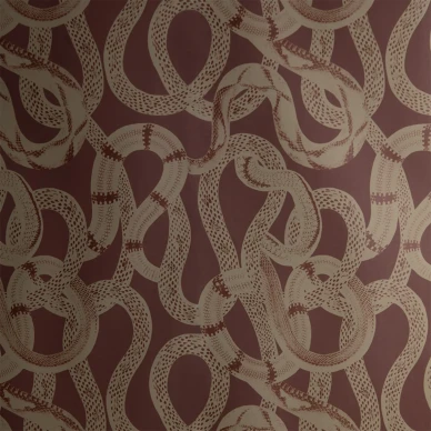 Snake Peek punainen kaarmetapetti Studio Lisa Bengtsson image