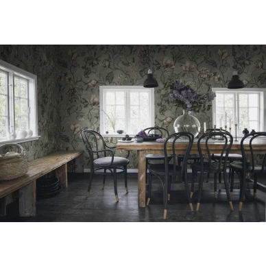 Belinda vihrea kukkainen muraltapetti ruokailuhuoneeseen Sandbergilta image
