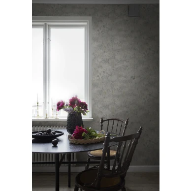 Tove sininen kukkatapetti keittioon Sandberg kuva