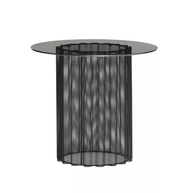 Frosted Table musta pyorea sohvapoyta Hubsch kuva
