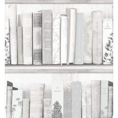 Botany Library vaalea kirjatapetti Sandudd 103837 image