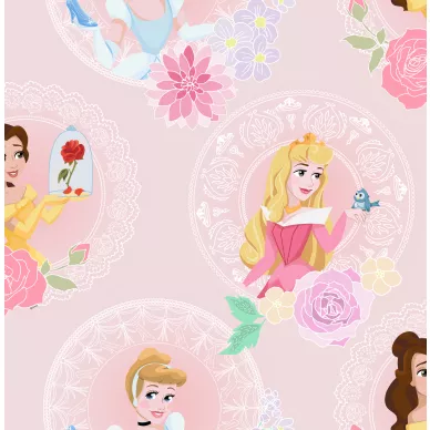 Pastel Princess roosa prinsessatapetti Sanduddilta kuva