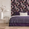 Pandora Drama roosa isokukkainen valokuvatapetti makuuhuoneeseen Sandudd 108697