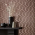 Rattan roosa graafinen tapetti eteiseen 1838 Wallcoverings