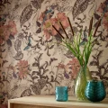 Hedgerow oranssi kukkatapettiolohuoneeseen 1838 Wallcoverings