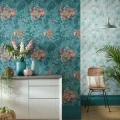 Hedgerow vihrea kukkatapetti makuuhuoneeseen 1838 Wallcoverings
