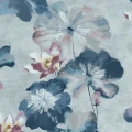 Water Lilies sininen kukkatapetti 1838 Wallcoverings
