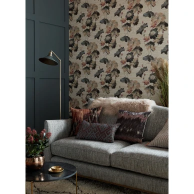 Water Lilies kudottu romanttinen kukkatapetti 1838 Wallcoverings kuva