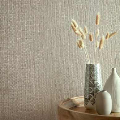 Serena yksivarinen beige kudottu tapetti 1838 Wallcoverings image