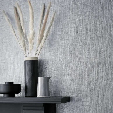 Serena yksivarinen hopeanvarinen kudottu tapetti olohuoneeseen 1838 Wallcoverings image