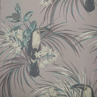Le Toucan roosa lintutapetti 1838 Wallcoverings kuva