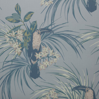 Le Toucan sininen lintutapetti 1838 Wallcoverings kuva