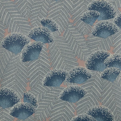 Clarice sininen kukkatapetti 1838 Wallcoverings kuva