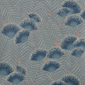 Clarice sininen kukkatapetti 1838 Wallcoverings image