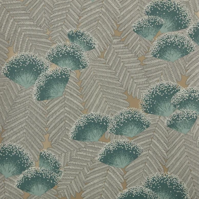 Clarice vihrea kukkatapetti 1838 Wallcoverings image