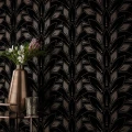 Astoria musta samettinen tapetti olohuoneeseen 1838 Wallcoverings