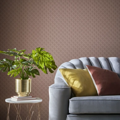 Elodie roosa graafinen olohuoneentapetti 1838 Wallcoverings image