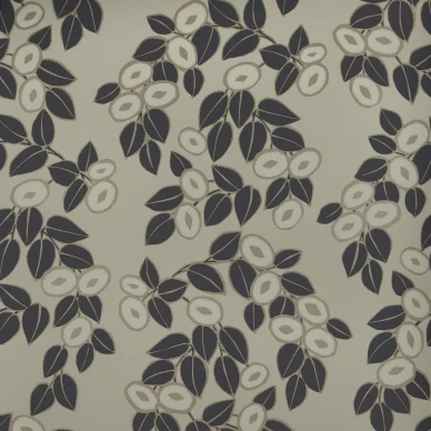 Rosetta musta beige kukkatapetti 1838 Wallcoverings image
