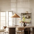 Dou Lampshade Medium rottinkinen lampunvarjostin keittioon Ferm Livingilta