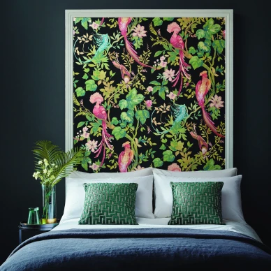 Bird Sonnet musta lintutapetti makuuhuoneeseen 1838 Wallcoverings image