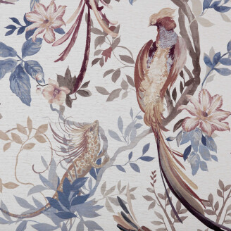 Bird Sonnet sininen valkoinen lintutapetti 1838 Wallcoverings kuva