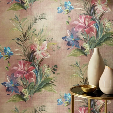 Lilliana ylellinen kudottu kukkatapetti olohuoneeseen 1838 Wallcoverings kuva