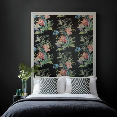 Lilliana musta kukkatapetti makuuhuoneeseen 1838 Wallcoverings image