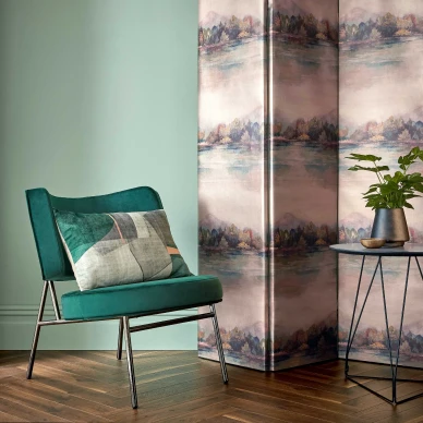 Lakeside vaaleanpunainen maisematapetti 1838 Wallcoverings kuva