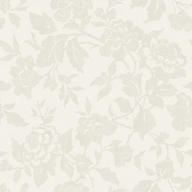 8608 beige harmaa ruusutapetti Borastapeterilta kuva