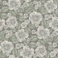 8618 vihrea kukkatapetti Borastapeterilta