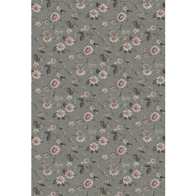 Marions Mural vihrea kukkatapetti iso kuvio Borastapeterilta kuva