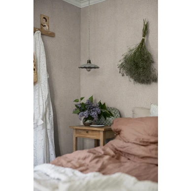 Mollys Meadow beige lehtitapetti makuuhuoneeseen Borastapeterilta image