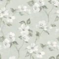 Helens Flower turkoosi kukkatapetti Borastapeterilta