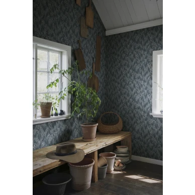 Liljekonvalj sininen kukkatapetti eteiseen Sandbergilta kuva