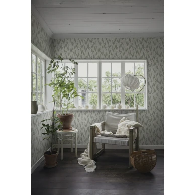 Liljekonvalj vaalea kukkatapetti eteiseen Sandbergilta kuva