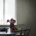 Maja vihrea kukkatapetti keittioon Sandbergilta