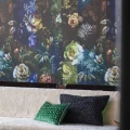 Minakari kaunis sininen kukkatapetti Designers guild