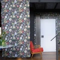 Mansur harmaa kukkatapetti Designers Guild