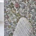 Mansur valkoinen kaunis monivarinen kukkatapetti Designers Guild