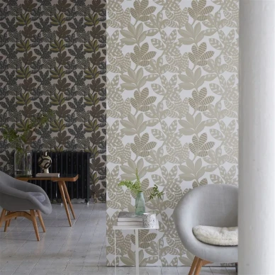 Tanjore kultainen kaunis lehtitapetti olohuoneeseen Designers Guildilta kuva