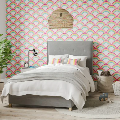 Rainbow Brights varikas sateenkaaritapetti lastenhuoneeseen Harlequinilta kuva