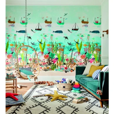 Above and Below hauska varikas merielamatapetti Harlequinilta kuva