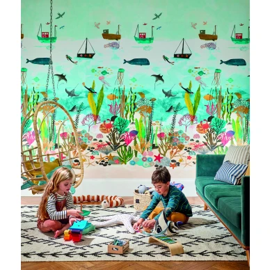 Above and Below varikas leikkimielinen merielamatapetti Harlequinilta kuva