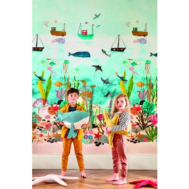 Above and Below varikas merielamatapetti lastenhuoneeseen Harlequinilta kuva