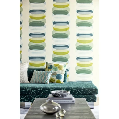 Elliptic kaunis vihrea sininen graafinen tapetti Harlequinilta image